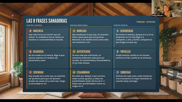 Diapositiva de las 9 frases sanadoras