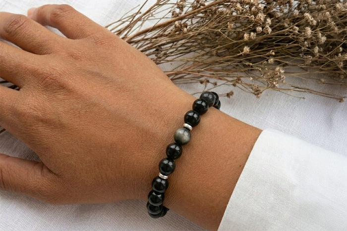 Pulsera de Obsidiana Arcoíris: Poner Límites, Trabajar el Ego