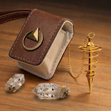 Péndulo de Espiral: Equilibrado de Chakras + Funda Antirotura + 2 Puntas de Cuarzo de REGALO