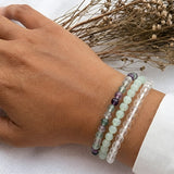 Pack Chakra Corazón: 3 Pulseras 4mm: Soltar y Reconectar