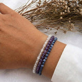 Pack Chakras Superiores: 3 Pulseras 4mm · Voz Auténtica, Intuición y Consciencia