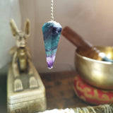 Péndulo de Fluorita Arcoíris: El mejor para la intuición