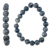 Pulsera de Larvikita en Plata: Registros Akáshicos