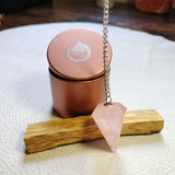 Péndulo de Cuarzo Rosa: Consultas emocionales, Sanación energética